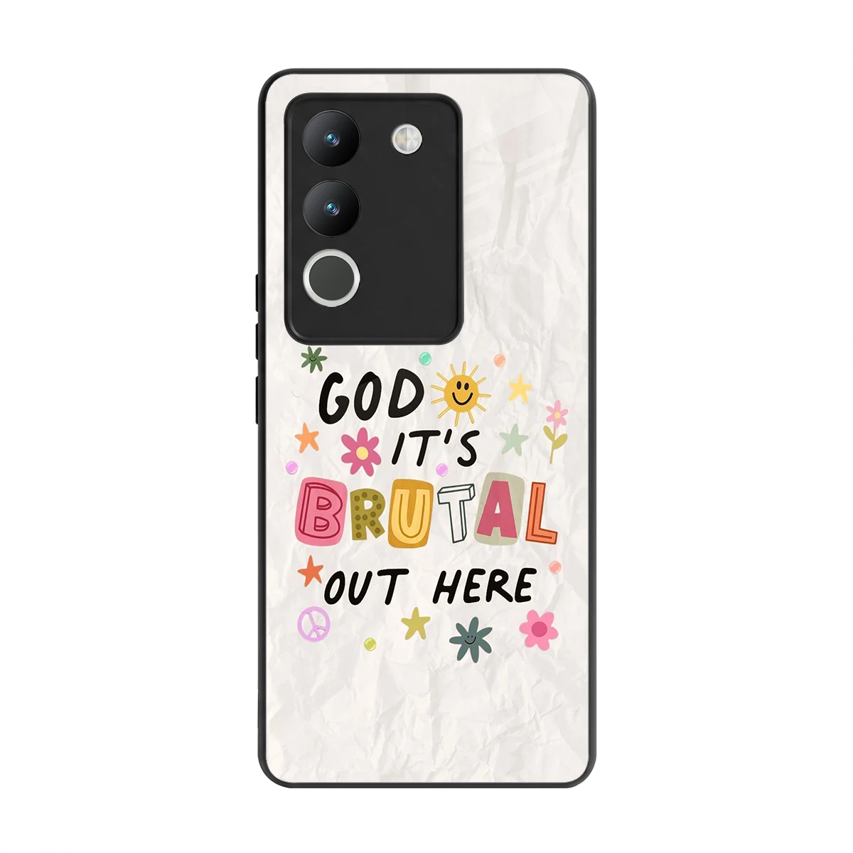 It's Brutal Out Here back phone cover | glass case for vivo y200 5g