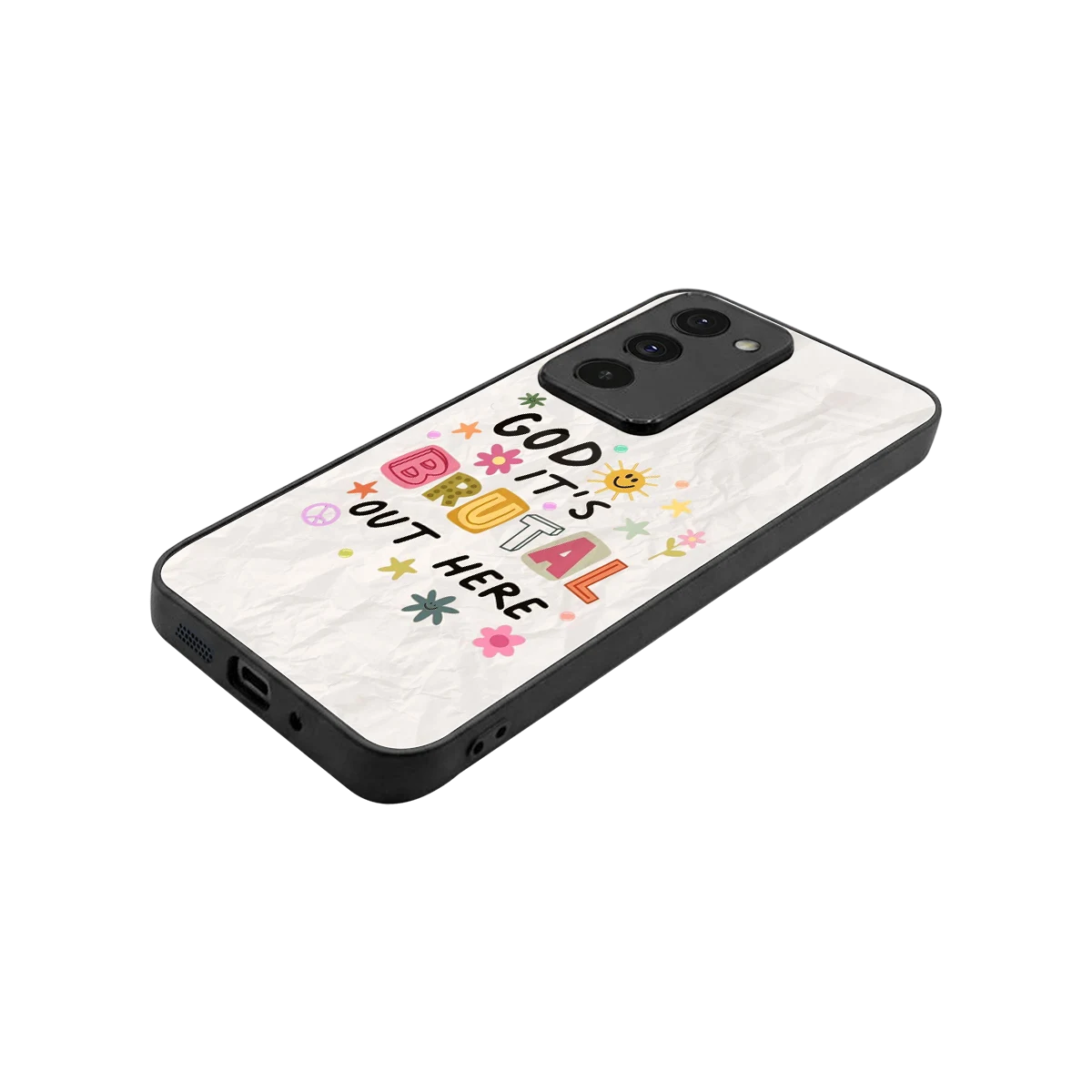 It's Brutal Out Here stylish phone case for redmi 15 5g | glossy glass and slim fit