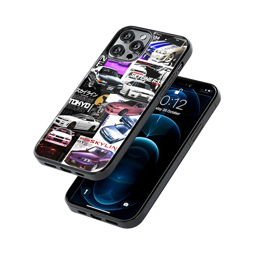 Protective Glass Back Phone Case Compatible with iPhone, Samsung, OnePlus, Pixel & More