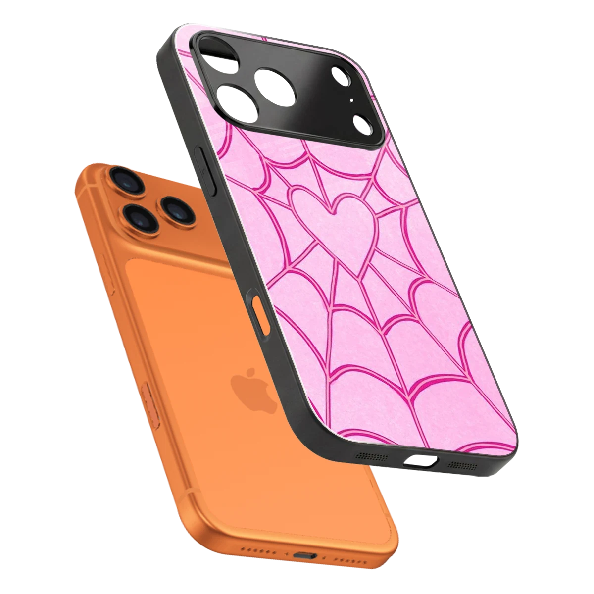 Jelly Bean sleek iphone 17 pro cover with tempered glass back and TPU edges