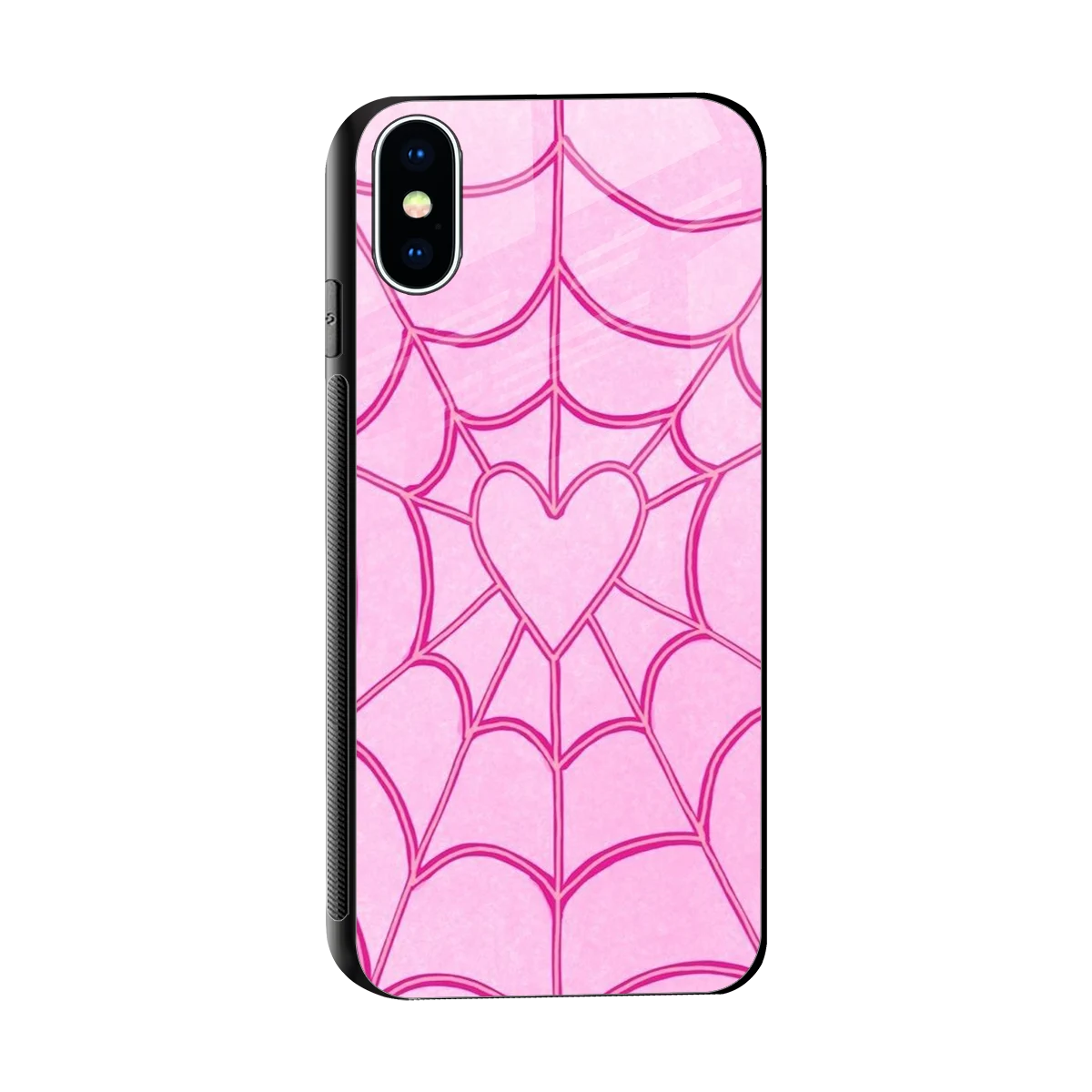 Jelly Bean sleek iphone xs cover with tempered glass back and TPU edges