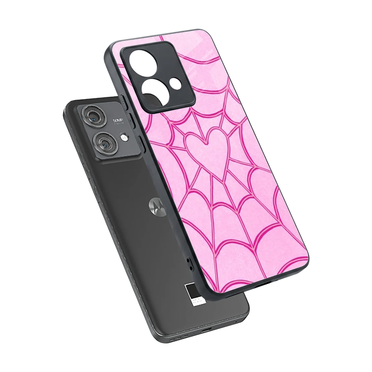 Jelly Bean sleek motorola edge 40 neo 5g cover with tempered glass back and TPU edges