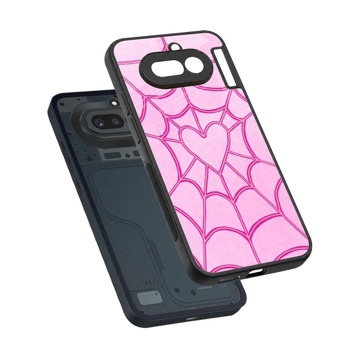 Jelly Bean sleek nothing phone 4a cover with tempered glass back and TPU edges