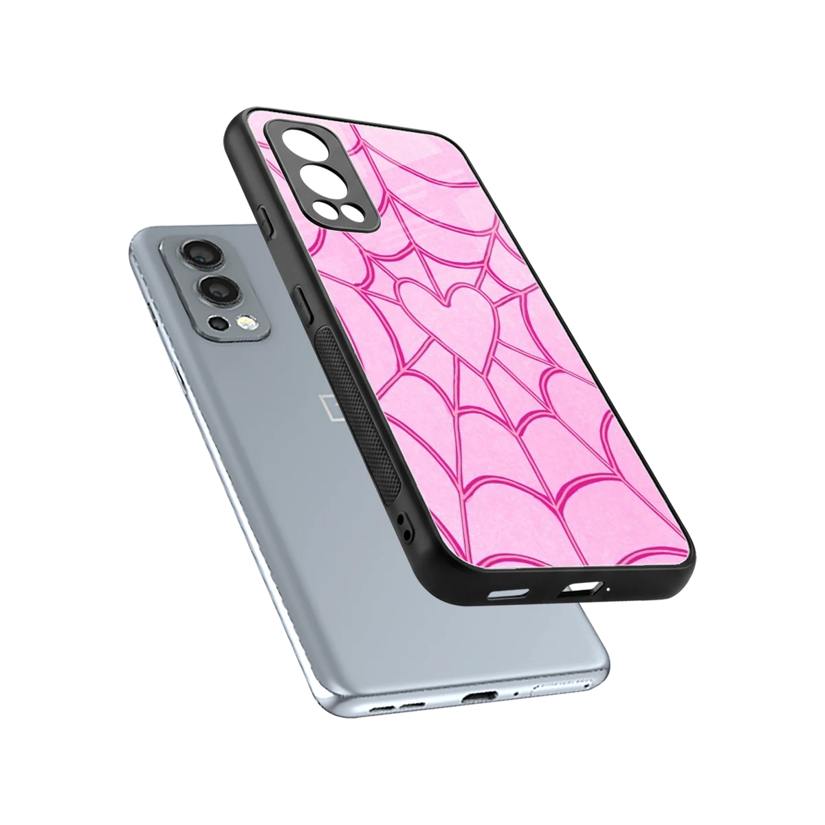 Jelly Bean sleek oneplus nord 2 cover with tempered glass back and TPU edges