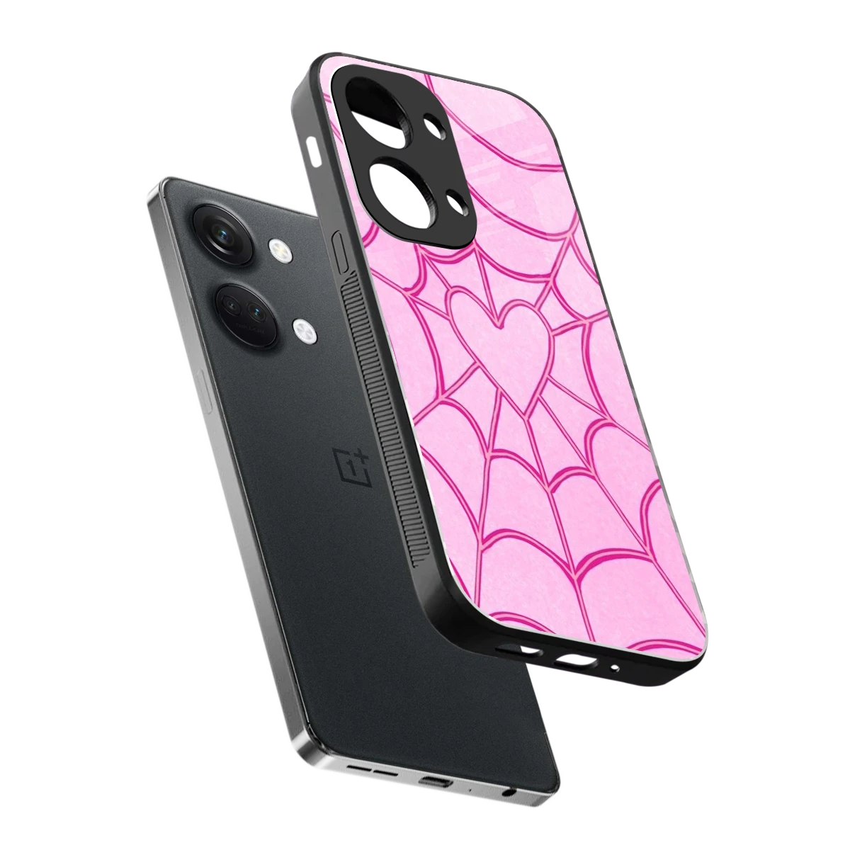 Jelly Bean sleek oneplus nord 3 cover with tempered glass back and TPU edges