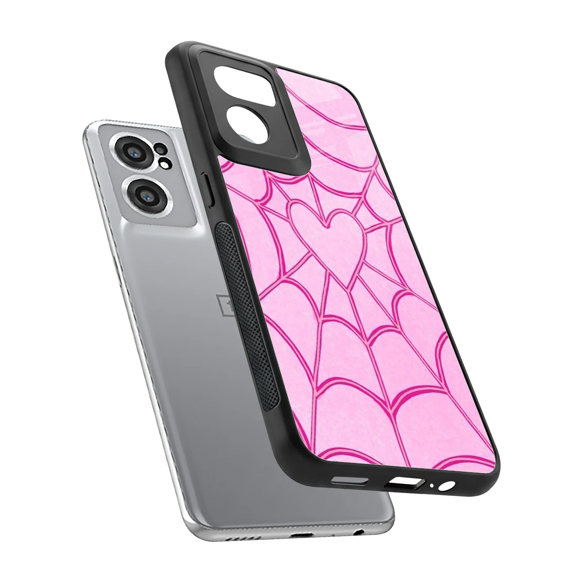 Jelly Bean sleek oneplus nord ce 2 cover with tempered glass back and TPU edges