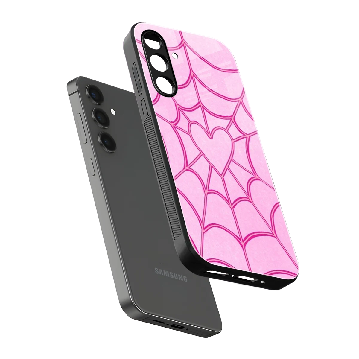 Jelly Bean sleek samsung galaxy a55 5g cover with tempered glass back and TPU edges