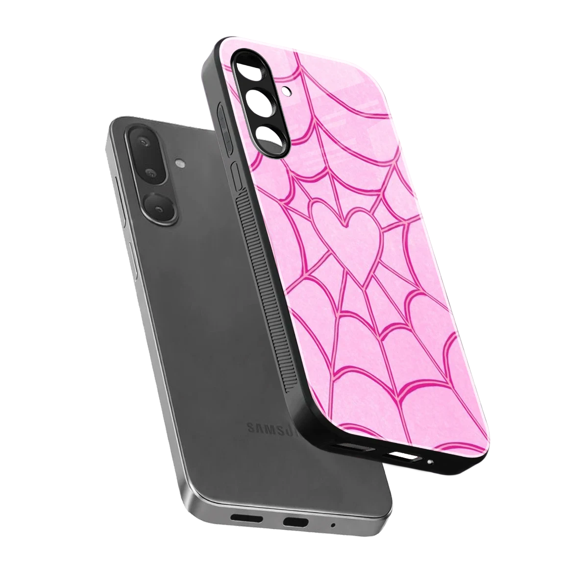Jelly Bean sleek samsung galaxy m36 5g cover with tempered glass back and TPU edges