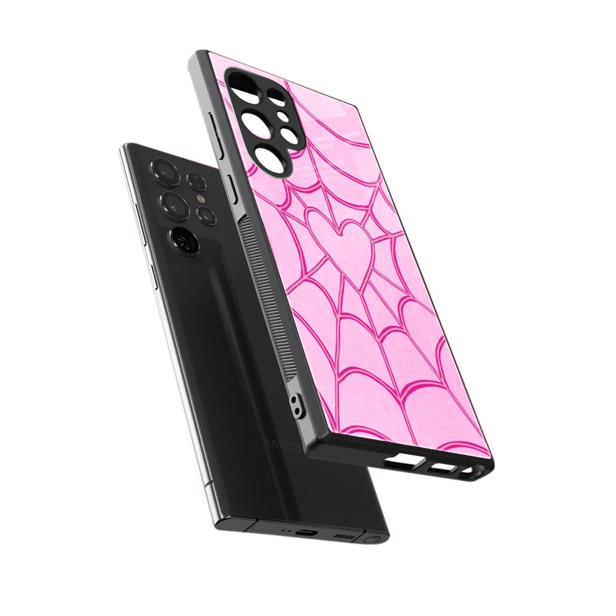 Jelly Bean sleek samsung galaxy s24 ultra cover with tempered glass back and TPU edges