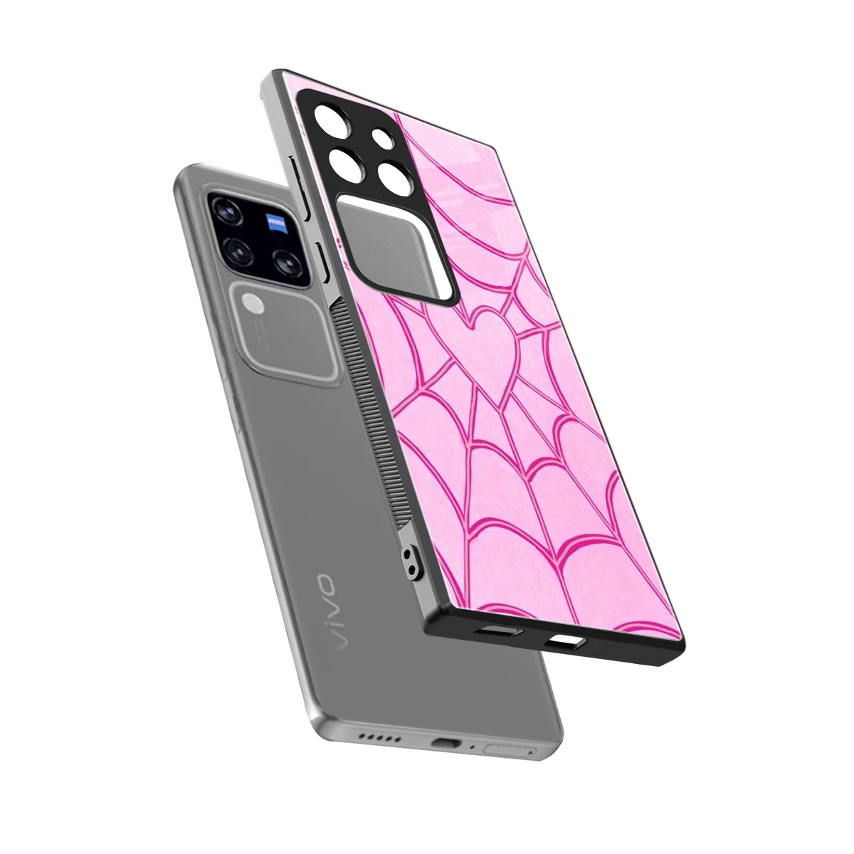 Jelly Bean sleekvivo v30 pro cover with tempered glass back and TPU edges