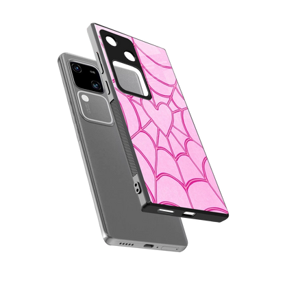 Jelly Bean sleek vivo v30 cover with tempered glass back and TPU edges