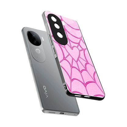 Jelly Bean sleek vivo v40e cover with tempered glass back and TPU edges