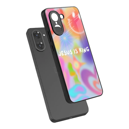 Jesus Is King sleek oneplus nord ce5 5g cover with tempered glass back and TPU edges
