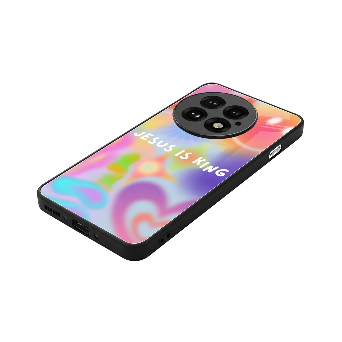 Jesus Is King stylish phone case for oneplus 13 | glossy glass and slim fit
