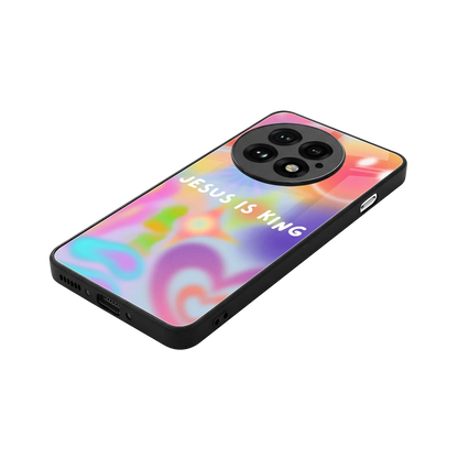 Jesus Is King stylish phone case for oneplus 13 | glossy glass and slim fit
