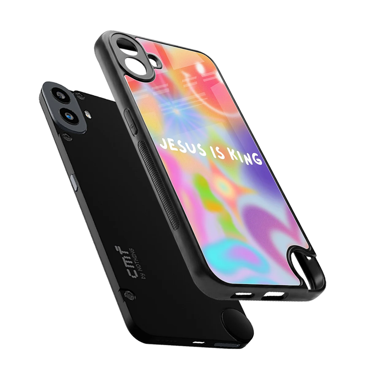 Jesus Is King sleek cmf nothing phone 1 cover with tempered glass back and TPU edges