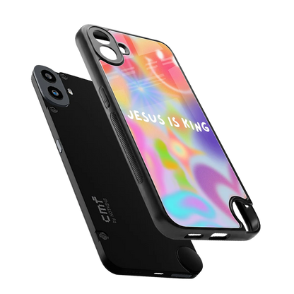 Jesus Is King sleek cmf nothing phone 1 cover with tempered glass back and TPU edges