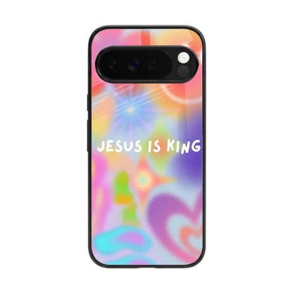 Jesus Is King back phone cover | glass case for google pixel 10 pro xl
