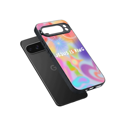 Jesus Is King sleek google pixel 10 pro xl cover with tempered glass back and TPU edges