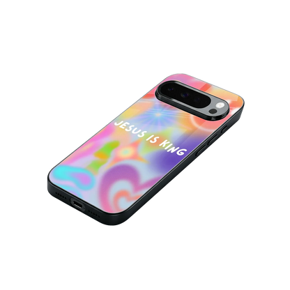 Jesus Is King stylish phone case for google pixel 10 pro xl | glossy glass and slim fit