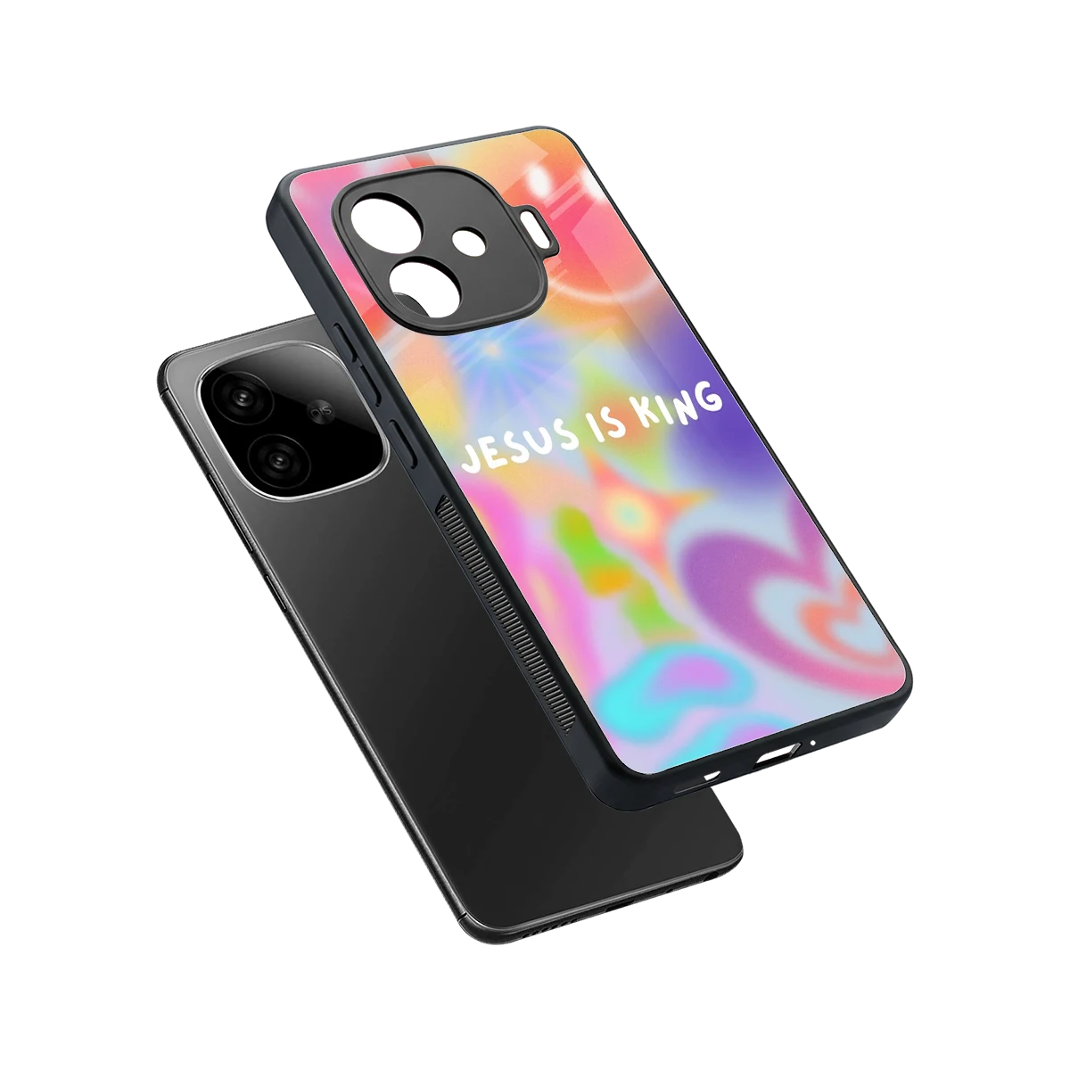 Jesus Is King sleek iqoo neo 10r 5g cover with tempered glass back and TPU edges