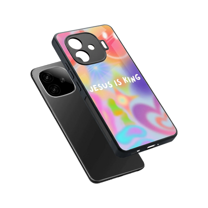 Jesus Is King sleek iqoo neo 10r 5g cover with tempered glass back and TPU edges