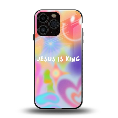 Jesus Is King back phone cover | glass case for iphone 15 pro max
