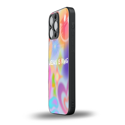 Jesus Is King iphone 15 pro max mobile cover | shockproof glass phone case