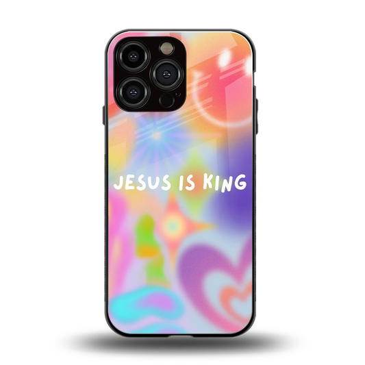 Jesus Is King back phone cover | glass case for iphone 16 pro max