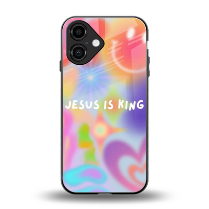 Jesus Is King back phone cover | glass case for iphone 16