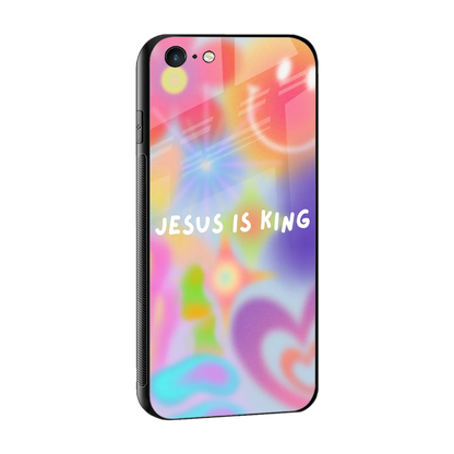 Jesus Is King sleek iphone 6 cover with tempered glass back and TPU edges