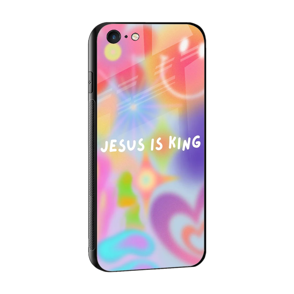 Jesus Is King sleek iphone 6s plus cover with tempered glass back and TPU edges