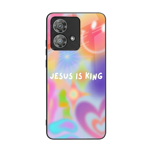 Jesus Is King back phone cover | glass case for motorola edge 40 neo 5g