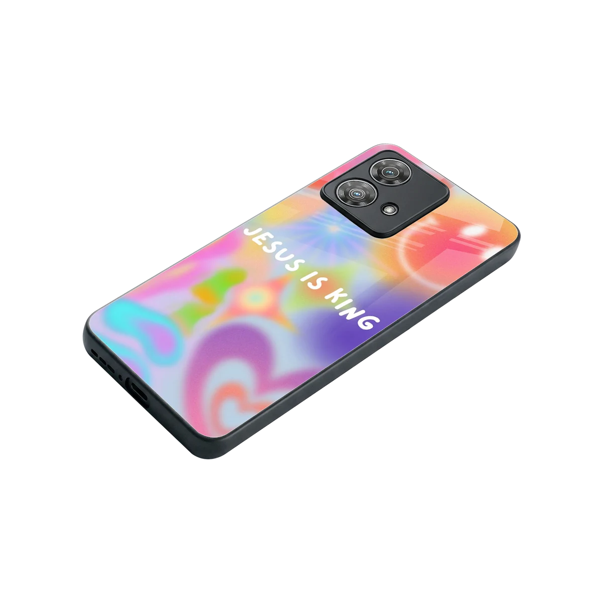Jesus Is King stylish phone case for motorola edge 40 neo 5g | glossy glass and slim fit