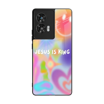 Jesus Is King back phone cover | glass case for motorola edge 50 fusion