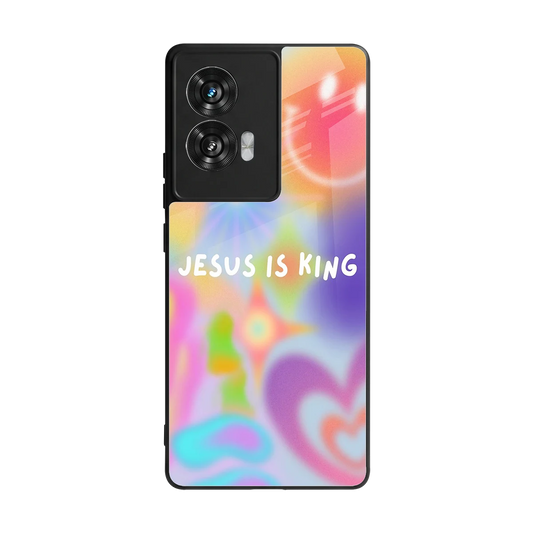Jesus Is King back phone cover | glass case for motorola edge 50 fusion