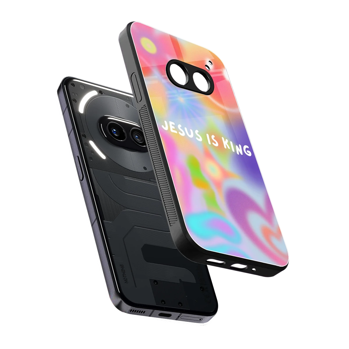 Jesus Is King sleek nothing phone 2a plus cover with tempered glass back and TPU edges