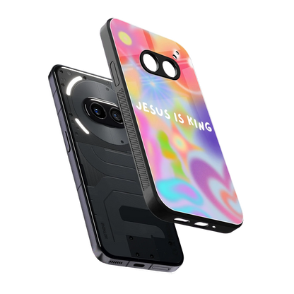 Jesus Is King sleek nothing phone 2a plus cover with tempered glass back and TPU edges