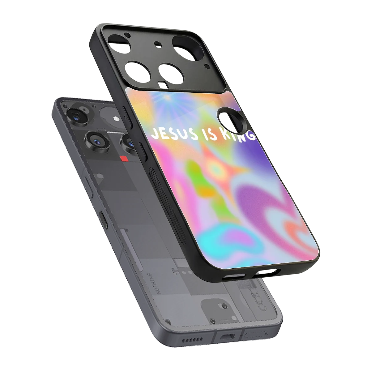 Jesus Is King sleek nothing phone 3 cover with tempered glass back and TPU edges