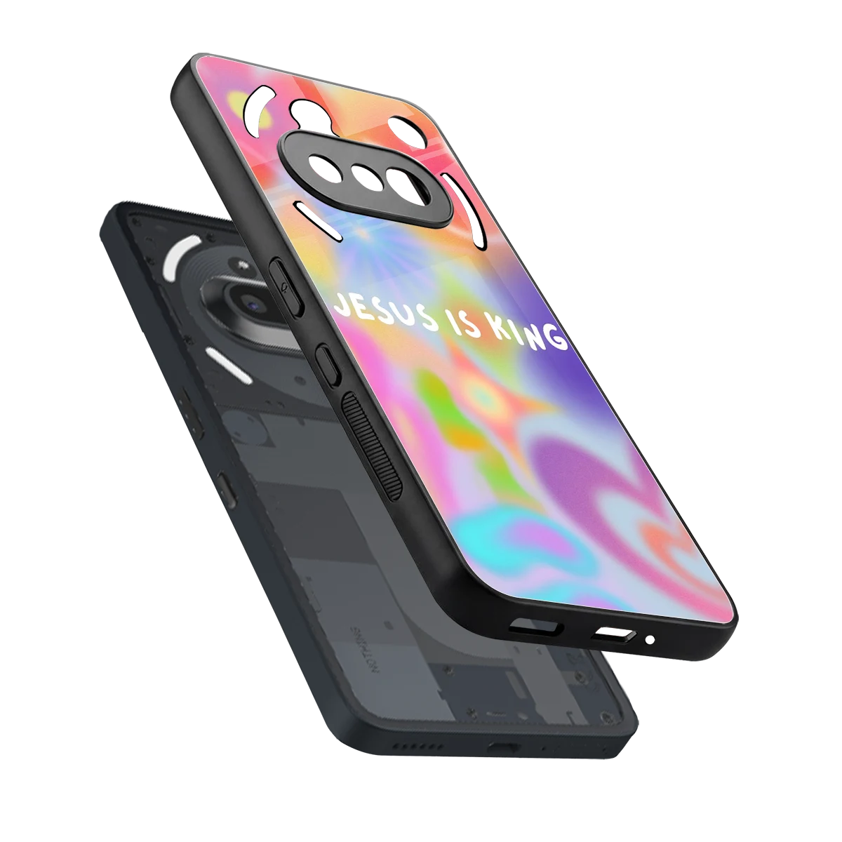 Jesus Is King sleek nothing phone 3a cover with tempered glass back and TPU edges