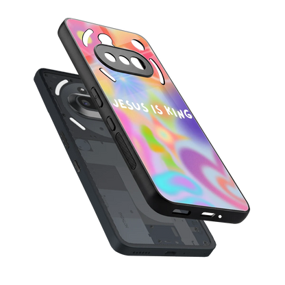 Jesus Is King sleek nothing phone 3a cover with tempered glass back and TPU edges