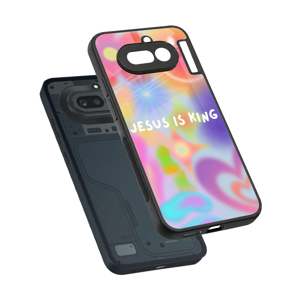 Jesus Is King sleek nothing phone 4a cover with tempered glass back and TPU edges