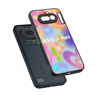 Jesus Is King sleek nothing phone 4a cover with tempered glass back and TPU edges