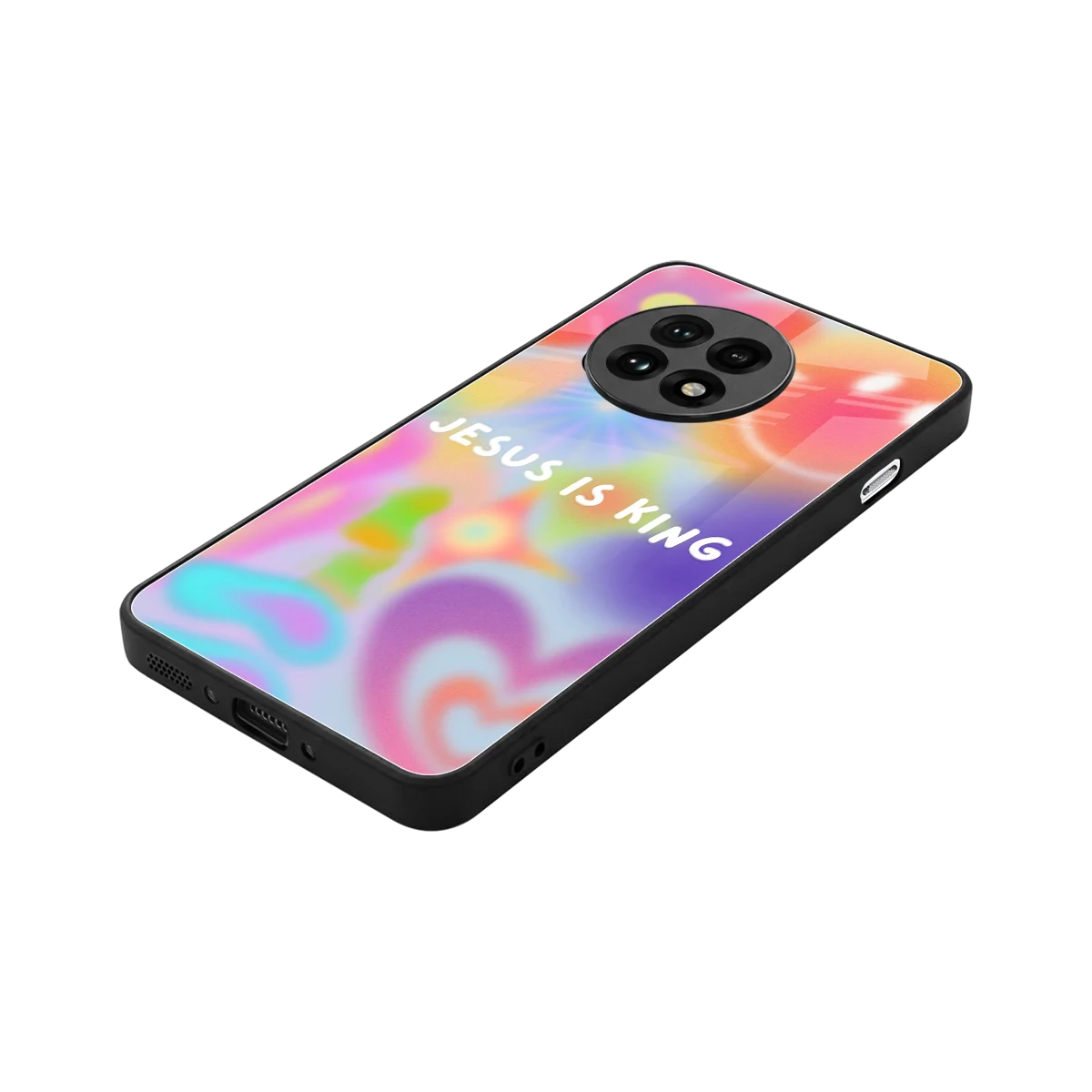Jesus Is King stylish phone case for oneplus 13r | glossy glass and slim fit
