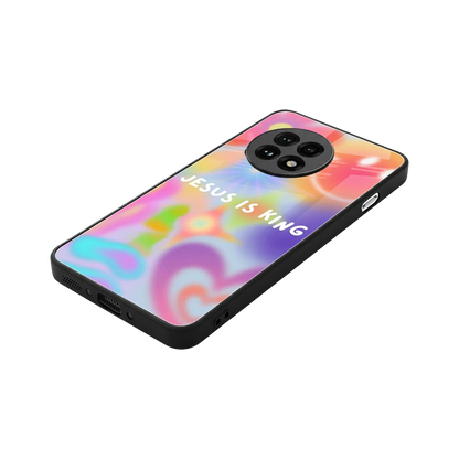 Jesus Is King stylish phone case for oneplus 13r | glossy glass and slim fit