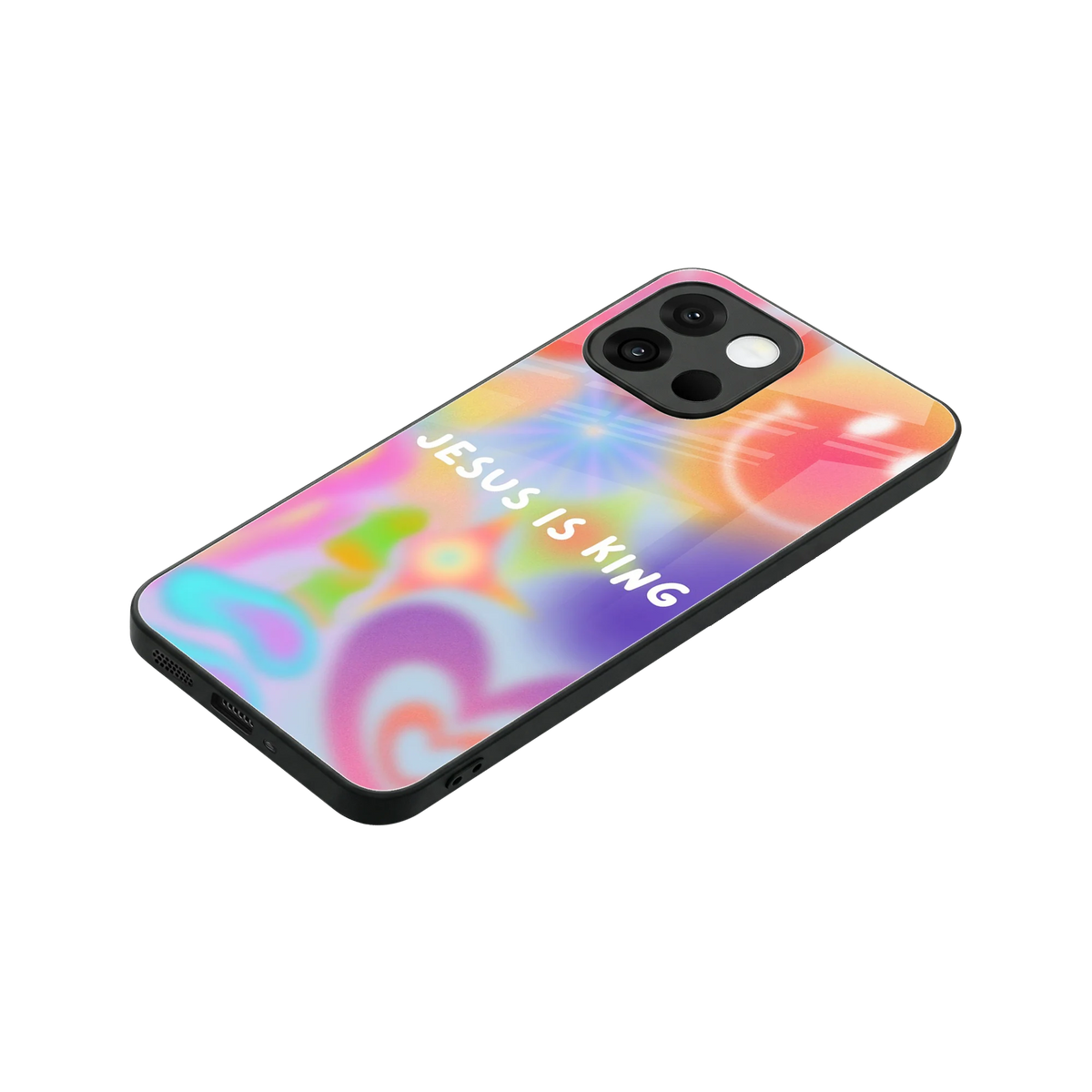 Jesus Is King stylish phone case for oneplus 13s | glossy glass and slim fit