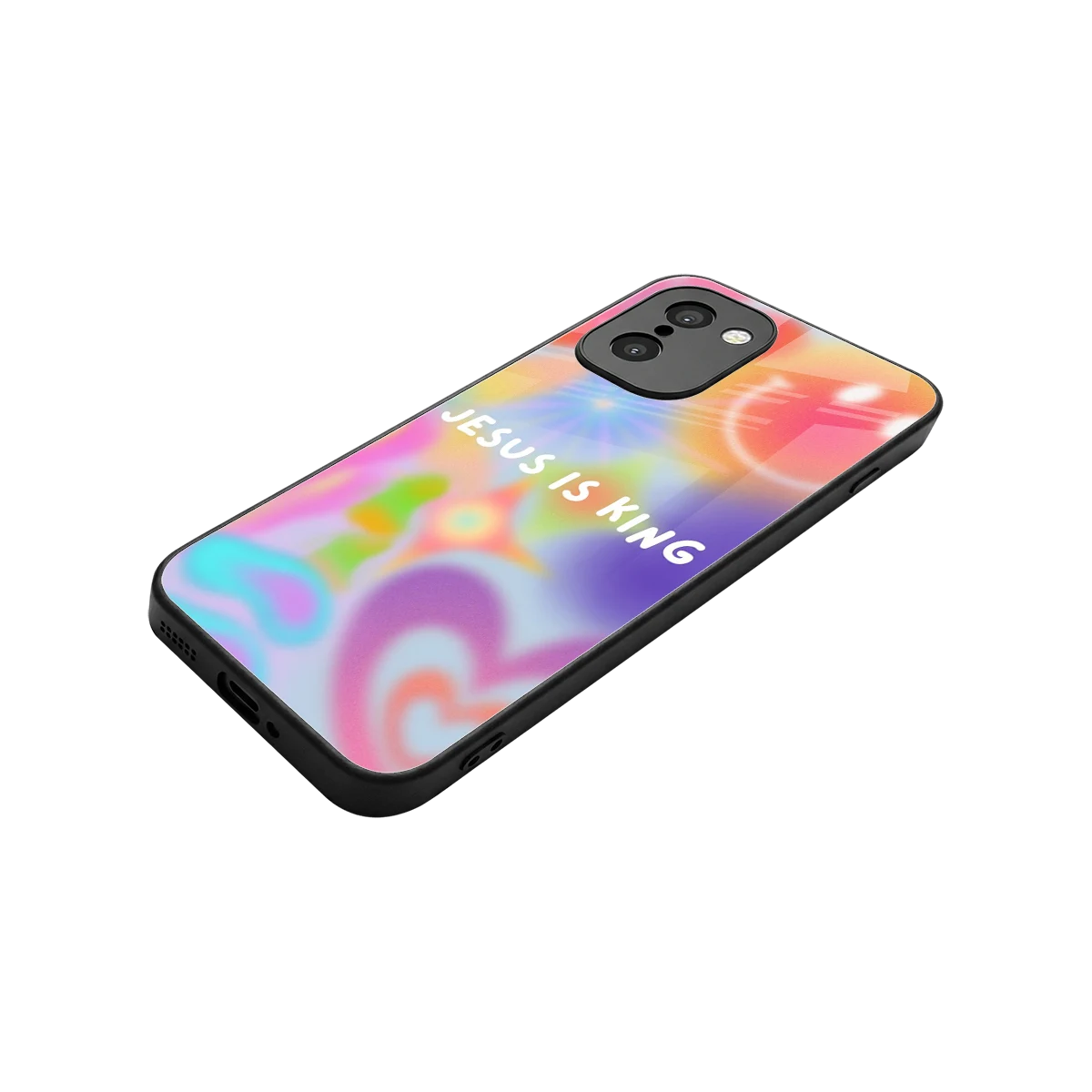 Jesus Is King stylish phone case for oneplus 15r | glossy glass and slim fit