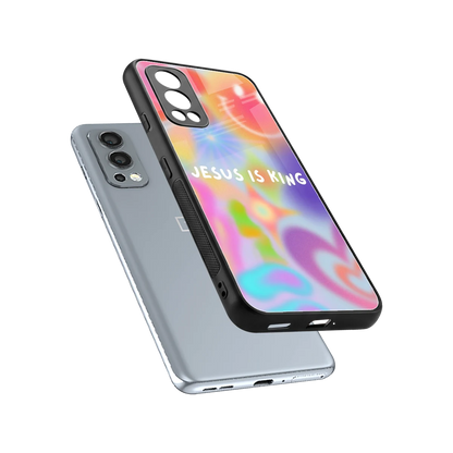 Jesus Is King sleek oneplus nord 2 cover with tempered glass back and TPU edges