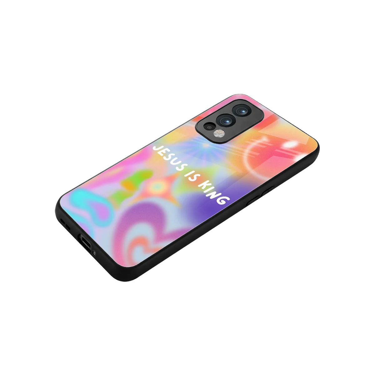 Jesus Is King stylish phone case for oneplus nord 2 | glossy glass and slim fit