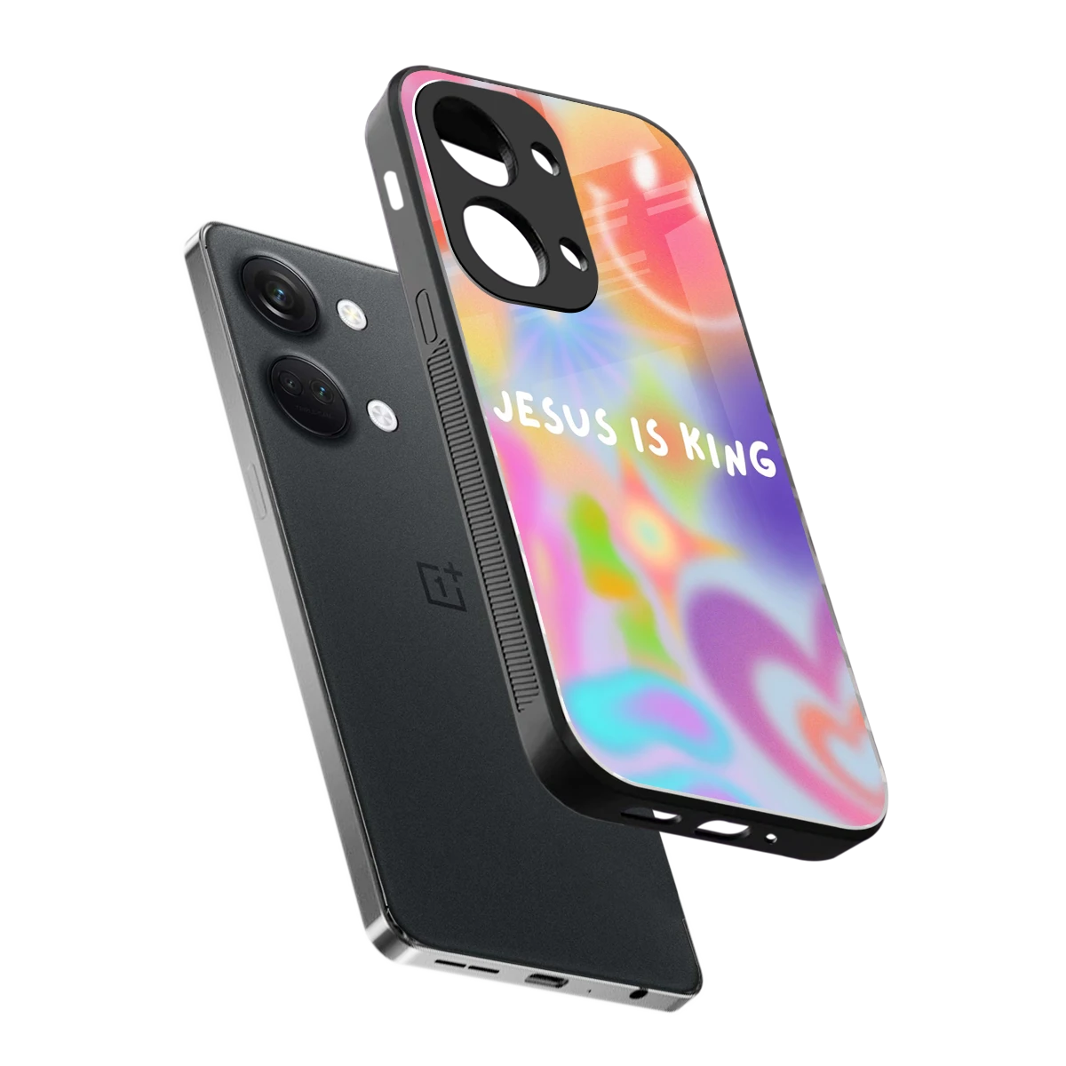 Jesus Is King sleek oneplus nord 3 cover with tempered glass back and TPU edges